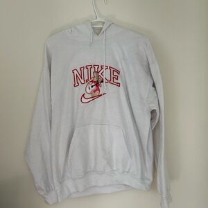 Gildan Taylor Swift Embroidered White and Red Hoodie Sweatshirt Classic Style